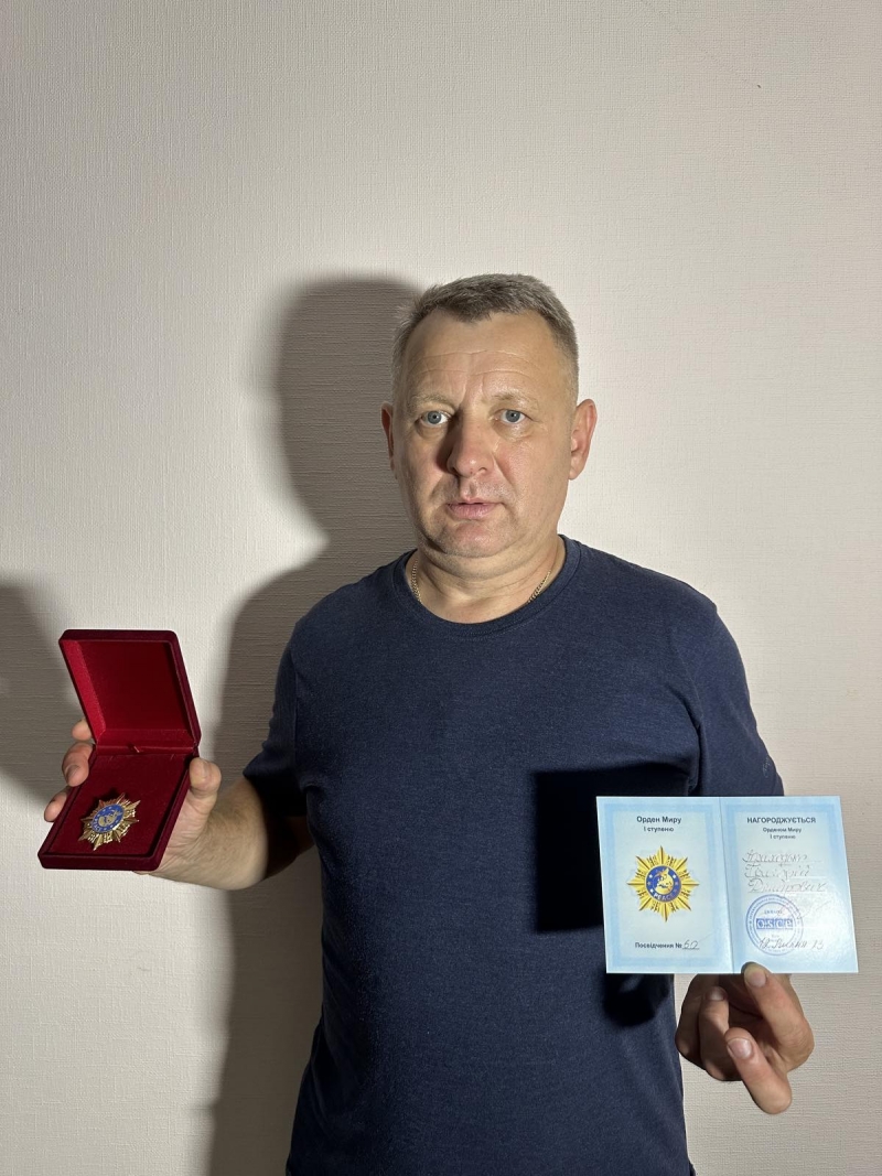 12.07.2024 Керівництво ГО &laquo;Міжнародної Дипломатичної Місії &laquo;ОБСЕ&raquo; нагородило громадського дипломата ГО &laquo;Міжнародна дипломатична місія &laquo;ОБСЕ Приходько Григорія Дмитровича орденом &laquo;Миру&raquo; першого ступеню.